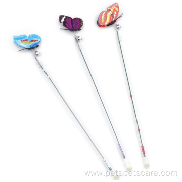 New design interactive colorful telescopic rod cat teaser